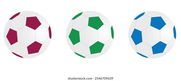 Fußballbälle stehen bereit. Vektorgrafik
