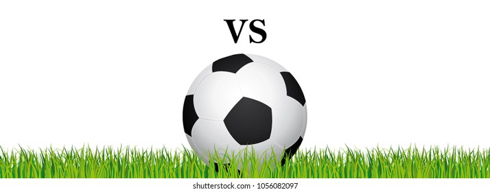 Soccer banner. Soccer stadium lawn background. Vector header easy to complete with team flags.