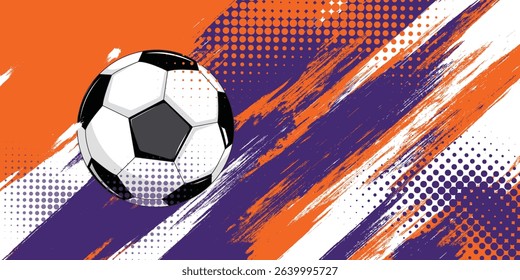 soccer banner template , Brush texture grunge, football cup,