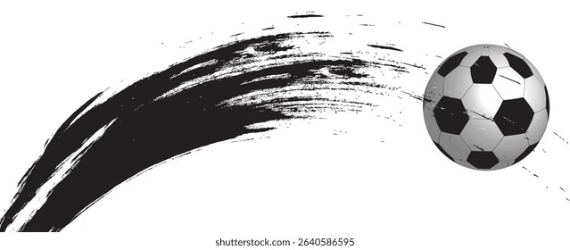 soccer banner template, Brush texture grunge, football cup, illustration vector