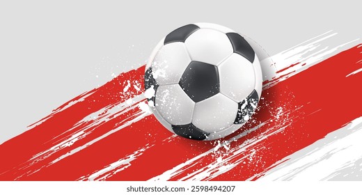 soccer banner template , Canada flag, Brush texture grunge, football cup, Modern vector illustration. eps 10