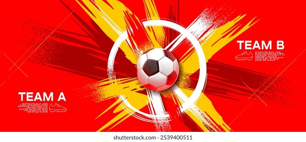 Soccer bannerTemplate , Football match day, VS , spain flag, layout design