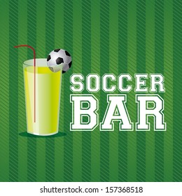 soccer bar design over  background vector illustration 