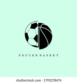 soccer and basket ball logo design.