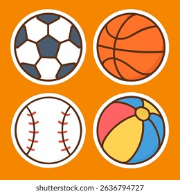soccer, basketball, baseball, beach ball