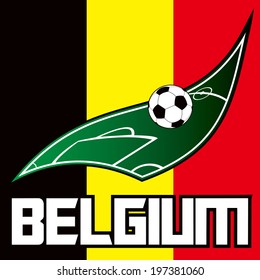 soccer with belgium flag