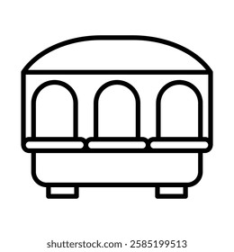 Soccer Bench Vector Line Icon Design