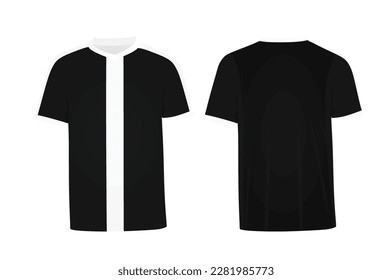 Soccer black and white jersey. vector illustration