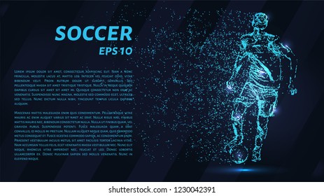 Soccer blue points of light