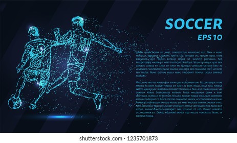 Soccer blue points of light. Soccer vector illustration