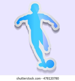 Soccer Blue Sticker