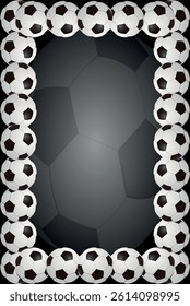 Soccer board. Green grass field. Traditional black white soccer ball with blank white score board for your text on the green grass football field, Football Field.