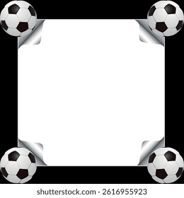 Soccer board. Green grass field. Traditional black white soccer ball with blank white score board for your text on the green grass football field, Football Field.