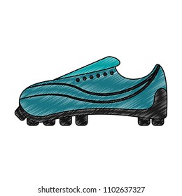 Soccer boot footwear scribble