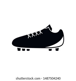 Soccer boot Icon. Isolated on white background, Vector illustration