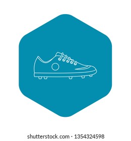 Soccer boot icon. Outline illustration of soccer boot vector icon for web