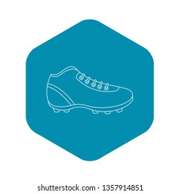 Soccer boot icon. Outline illustration of soccer boot vector icon for web