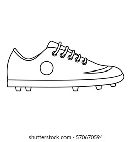 Soccer boot icon. Outline illustration of soccer boot vector icon for web