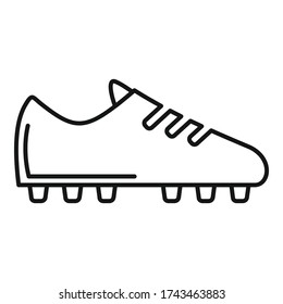 Soccer boot icon. Outline soccer boot vector icon for web design isolated on white background