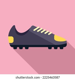 Soccer boot sole icon flat vector. Sport shoe. Spikes pair