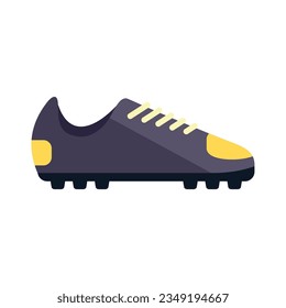 Vector plano del icono del lenguado de arranque del fútbol. Zapato deportivo. Pareja Spikes aislada