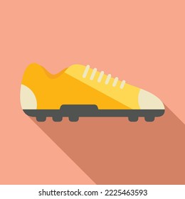 Soccer boot spikes icon flat vector. Football shoe. Sport pair