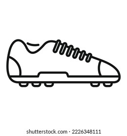 Soccer boot spikes icon outline vector. Football shoe. Sport pair