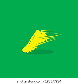 Soccer boot symbol - vector illustration