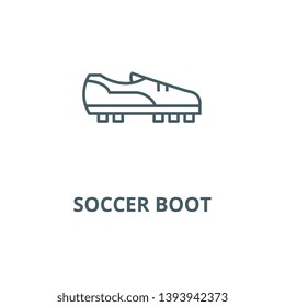 Soccer boot vector line icon, linear concept, outline sign, symbol
