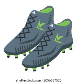 Soccer boots icon. Isometric of soccer boots vector icon for web design isolated on white background