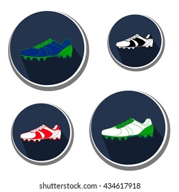Soccer boots icon. Vector Illustration.