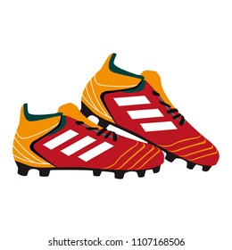 Soccer boots isolated