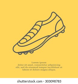 Soccer boots label - vector illustration