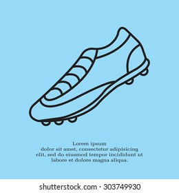 Soccer boots label - vector illustration