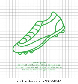 Soccer boots label - vector illustration