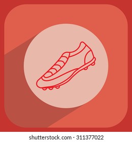 Soccer boots label - vector illustration