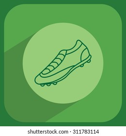 Soccer boots label - vector illustration