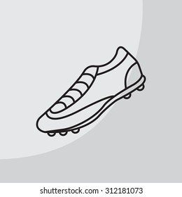 Soccer boots label - vector illustration