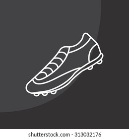 Soccer boots label - vector illustration
