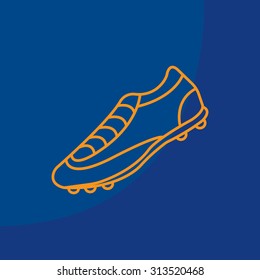 Soccer boots label - vector illustration