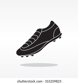 Soccer boots label - vector illustration