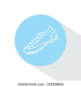 Soccer boots label - vector illustration