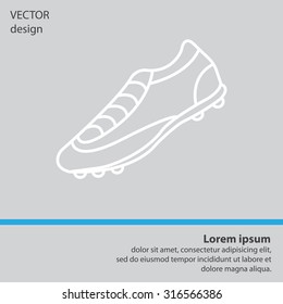 Soccer boots label - vector illustration