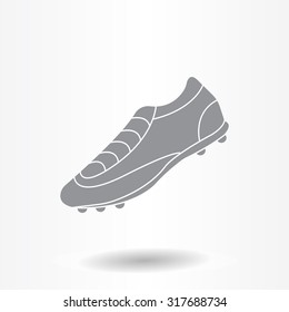 Soccer boots label - vector illustration