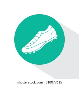 Soccer boots label - vector illustration