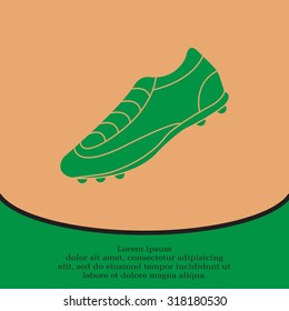 Soccer boots label - vector illustration