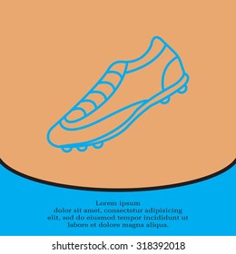 Soccer boots label - vector illustration