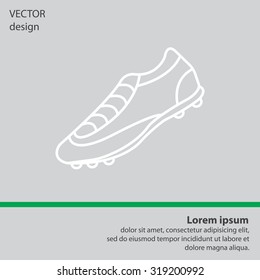 Soccer boots label - vector illustration