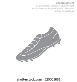 Soccer boots label - vector illustration