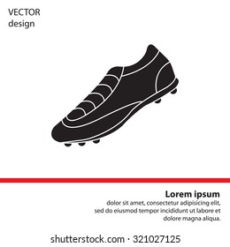 Soccer boots label - vector illustration